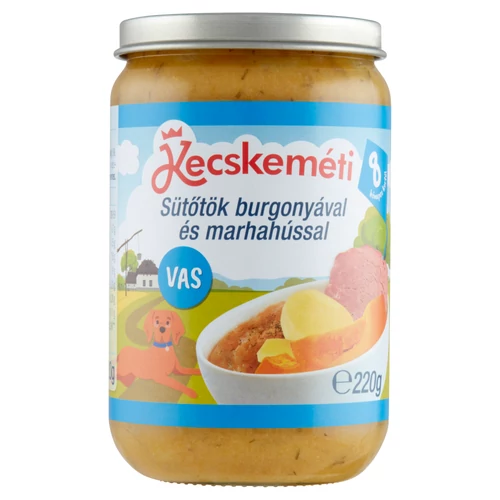 Kecskeméti bébiétel Sütőtök burgonyával és marhahússal 220g