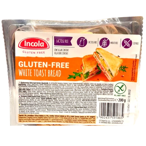 Incola Gluténmentes fehér kenyér 200g