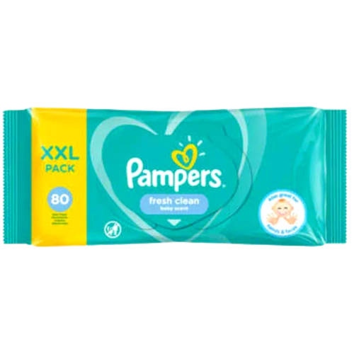 Pampers törlőkendő XXL 80db Fresh Clean