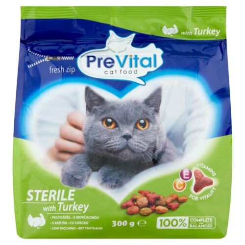 PreVital macska táp 300g steril pulykás