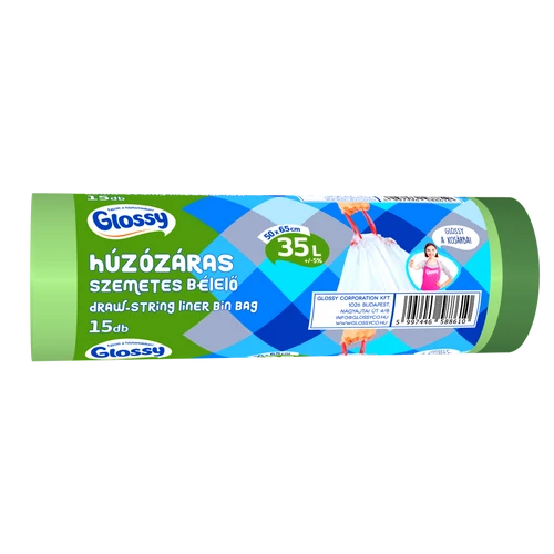 Glossy szalagbehúzós szemetes 35l