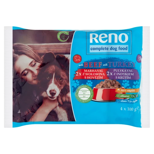 Reno 4x100g kutyaeledel marha-pulyka