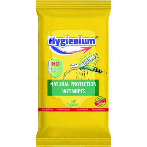 Hygienium NO-BZZ szúnyogriasztó törlőkendő 40 lapos