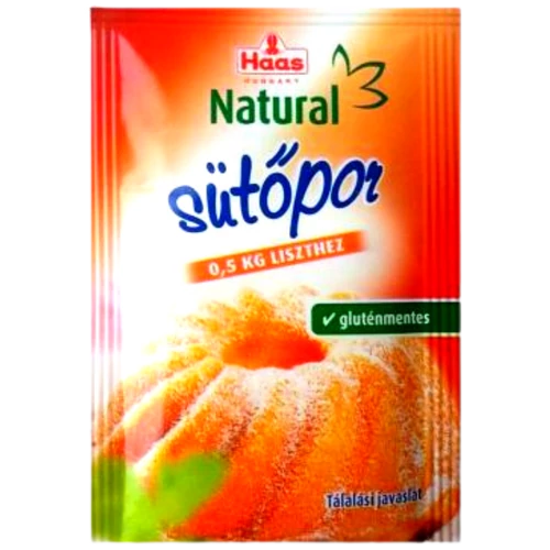 Haas Natural sütőpor 12g gluténmentes