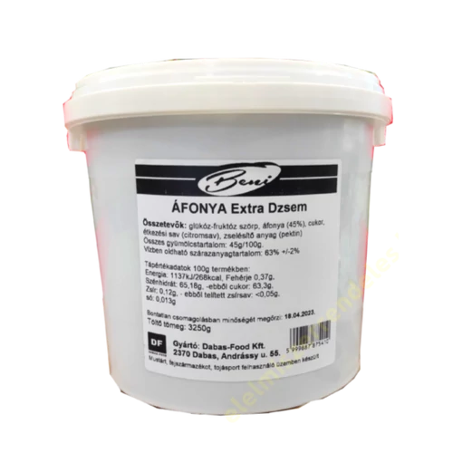 Beni áfonya extra dzsem 3,25kg vödrös, gastro