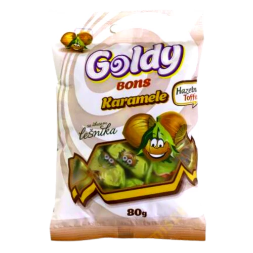 Goldy Bons 80g mogyoró ízű puhakaramella