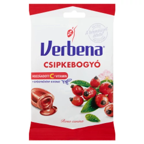 Verbena 60g töltött cukorka, csipkebogyó