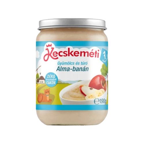 Kecskeméti bébiétel alma-banán&amp;gyümölcs-túró 190g