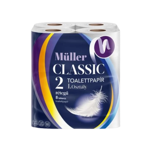 Müller Toalettpapír 8tek. 2rtg. Classic  6/30/180