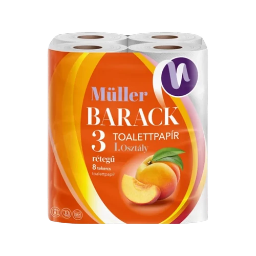 Müller Toalettpapír 8tek. 3rtg. Barackos  6/30/180