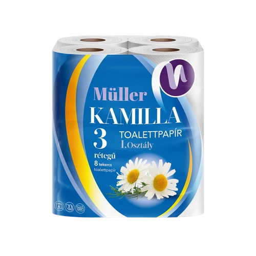 Müller Toalettpapír 8tek. 3rtg. Kamillás  6/30/180