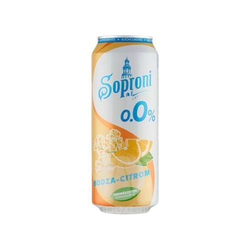Soproni 0,5l Bodza-Citrom alkoholmentes dobozos sör DRS