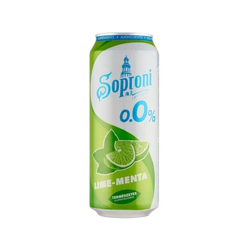 Soproni 0,5l Lime-Menta alkoholmentes dobozos DRS