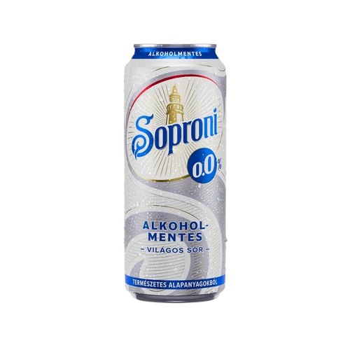 Soproni 0,5l alkoholmentes sör dobozos DRS