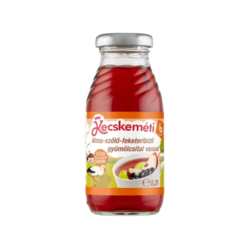 Kecskeméti bébiital Alma-szölö-feketeribizli vassal 0,2l DRS
