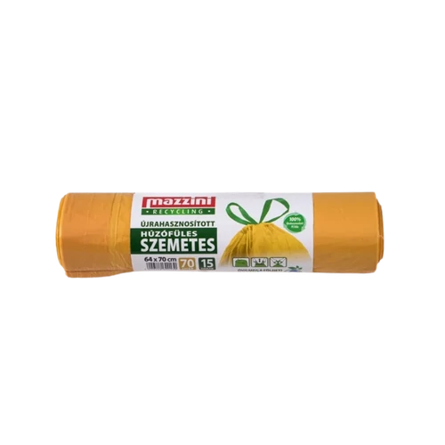 Mazzini újrahasznosított húzófüles szemetes 70l (15db/roll)