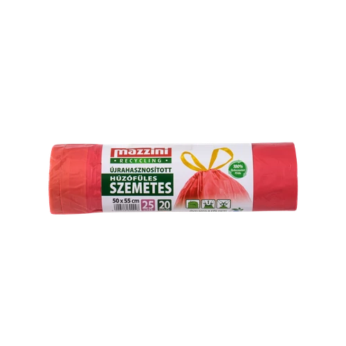 Mazzini Újrahasznosított húzófüles szemetes 25l (20db/roll)