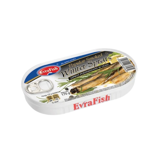 EvraFish füstölt sprotni növényi olajban 170g
