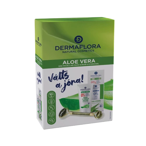Dermaflora DD hidrogel+micellás arcradír+arcmasszírozó Aloe