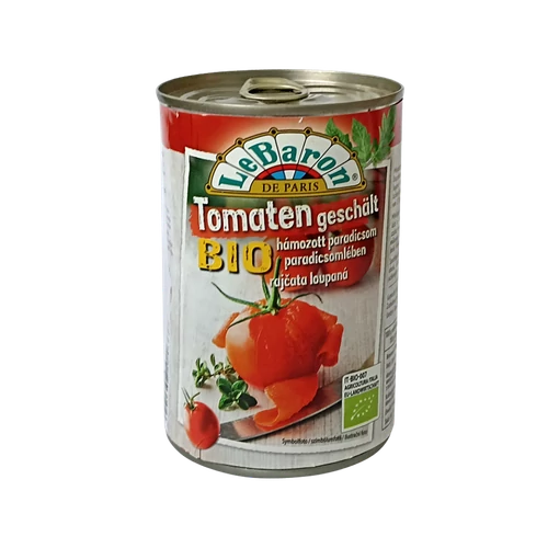 LeBaron BIO hámozott paradicsom 400g