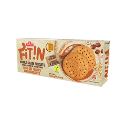 Fit IN teljeskiőrlésű zabkeksz mogyoróval126g