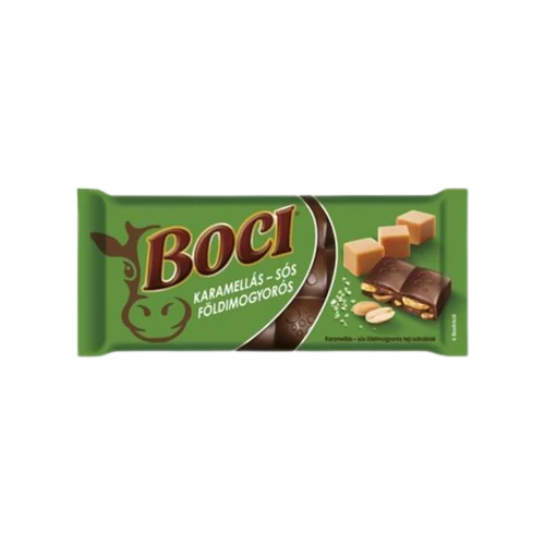 Boci 105g karamellás-sós földimogyorós tejcsokoládé