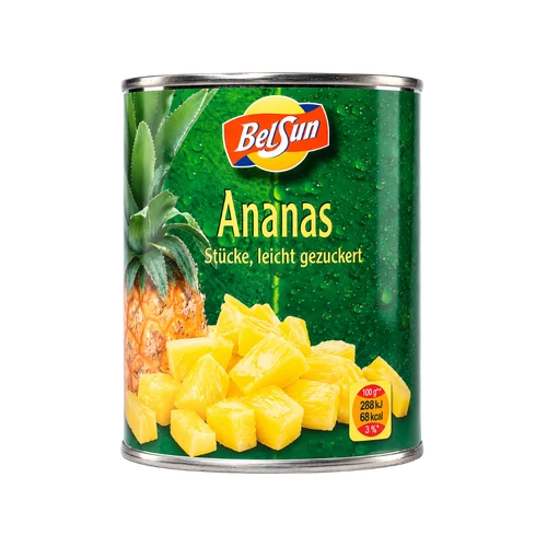 Belsun Ananász darabolt 580/340g konzerv