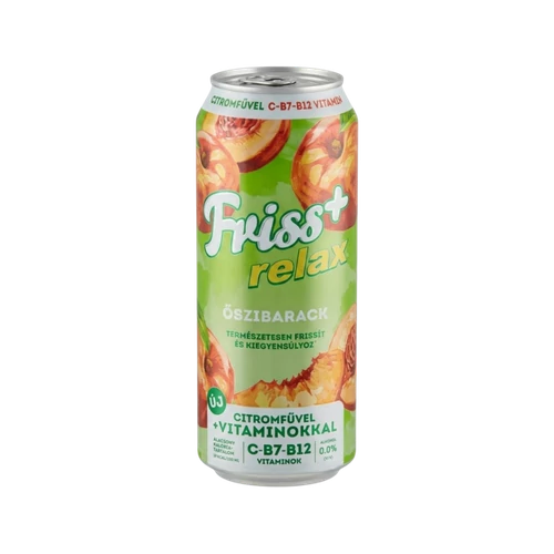 Friss+ Őszibarack 0,5l dobozos sör alkoholmentes DRS