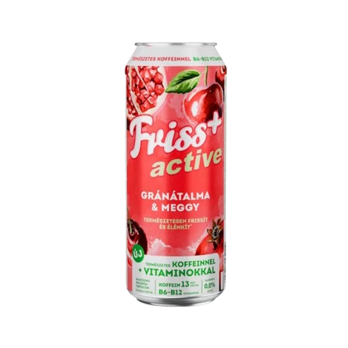 Friss+ Gránátalma-Meggy 0,5l dobozos sör alkoholmentes DRS