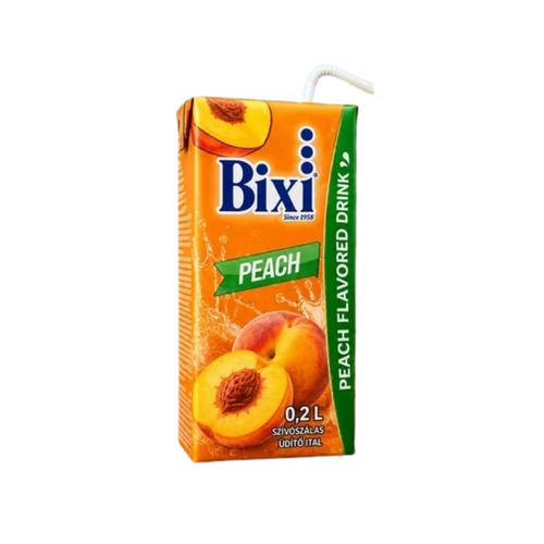 Bixi Őszibarack ízű ivólé 0,2l  cuk+édesítő