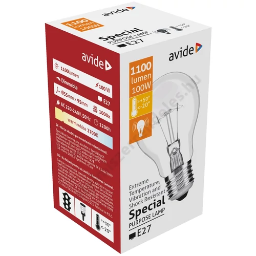 Avide speciális izzó 100W (A55 E27)