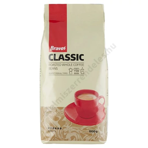 Bravos Classic kávé 1kg Szemes  432db/rkl