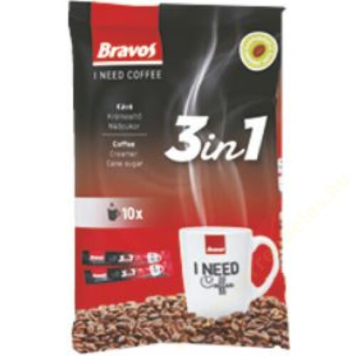 Bravos instant kávé 3in1 10x17g  1080db/rkl