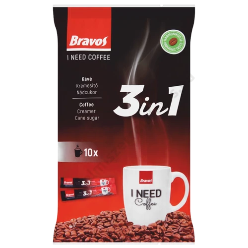 Bravos instant kávé 3in1 10x17g  1080db/rkl