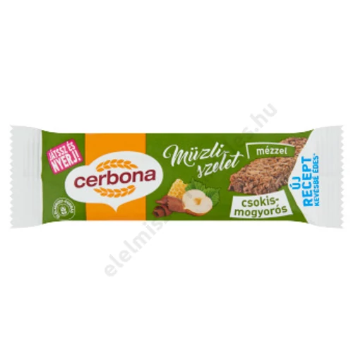 Cerbona müzliszelet 20g Csokis-mogyorós