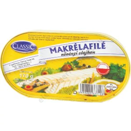 Classic Makrélafilé 170g Növényi olajban