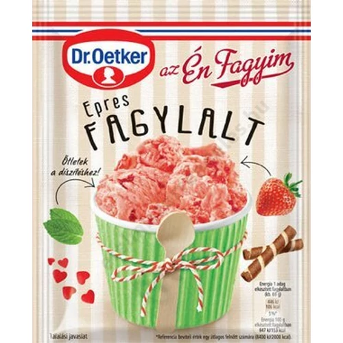 Dr.Oetker fagyipor 78g Eper 25db/#