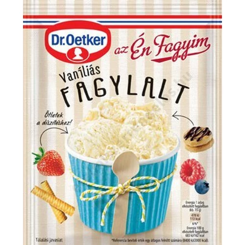 Dr.Oetker fagyipor 82g vanília ízü 25db/#