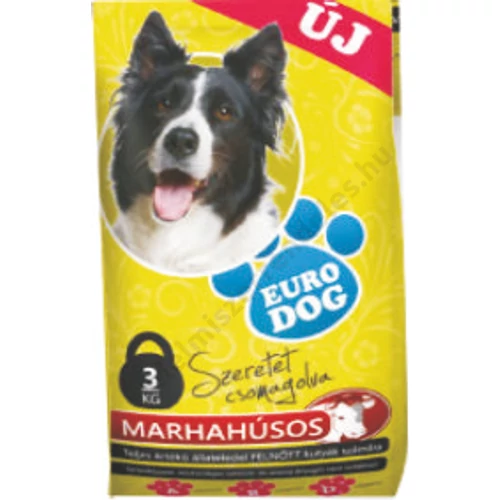 Euro Dog Kutyatáp 3kg Marhás