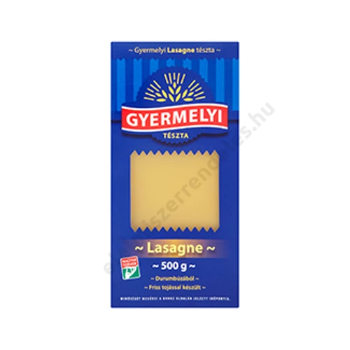 Gyermelyi tészta 500g 4ojásos Lasagne durum