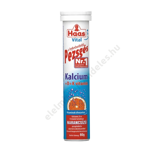 Haas pezsgőtabletta 80g Kalcium+D+K vitamin