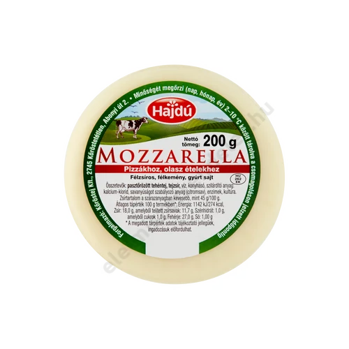 Hajdú Mozzarella 200g natúr