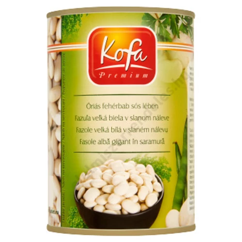 Kofa Óriás Fehér vajbab konzerv 400g/240g
