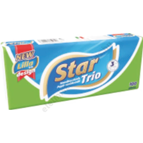 Star Trio Papírzsebkendő 100db 3rtg.