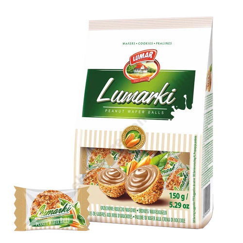 Lumarki ostyagolyó 150g Mogyorós krémmel töltött