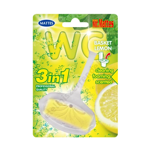 Mr.Mattes 3in1 WC blokk 40g kosaras Lemon
