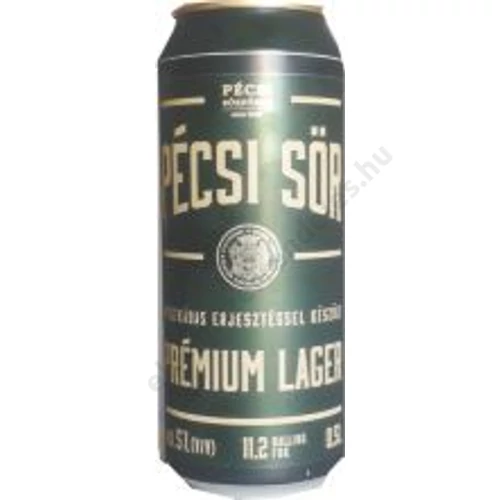 Pécsi Prémium Lager 0,5l dobozos sör (5%)