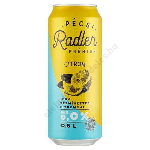 Pécsi Radler Kontroll dobozos sör 0,5l Lemon 0%