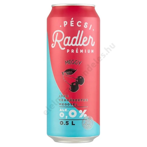 Pécsi Radler Kontroll dobozos sör 0,5l Meggy 0%