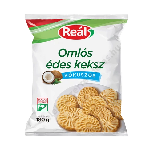 Reál Édes keksz 180g kókuszos 21db/#